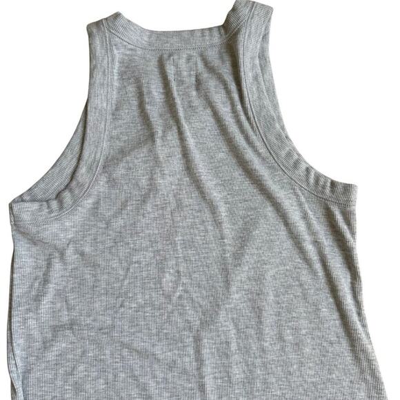 Gap Rib Halter Dress Heather Grey Small - Picture 4 of 7